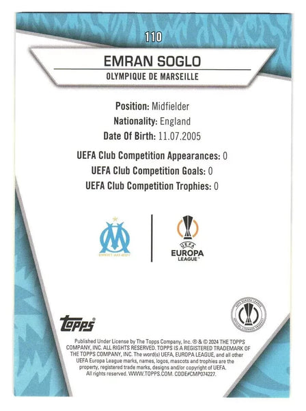 Topps Superstars 2024 23/24 Emran Soglo Marseille Common Trading Card
