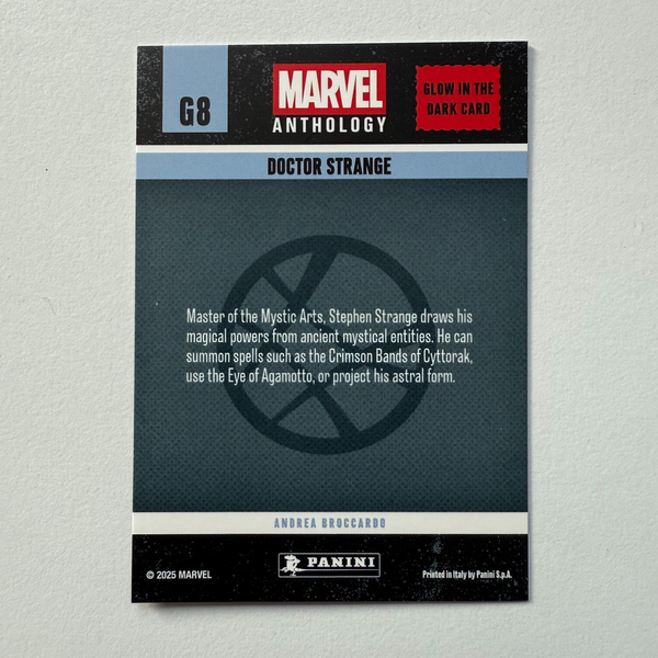 Panini Marvel Anthology Doctor Strange Glow In The Dark Card G8