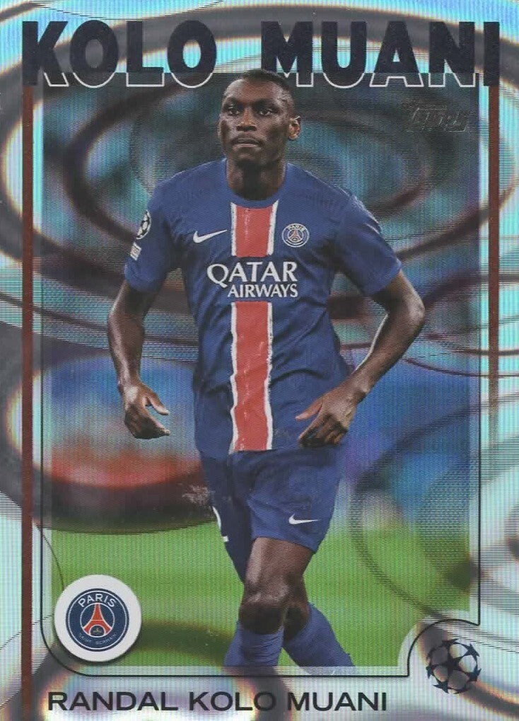 Topps UCC Flagship 2024/25 Randal Kolo Muani PSG Flowfractor Parallel #156