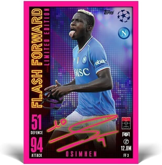 Match Attax Extra 23/24 Osimhen Flash Forward Limited Edition Trading Card