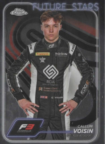 Topps Chrome Formula 1 2024 Callum Voisin F3 Rodin Motorsport Future Stars Card