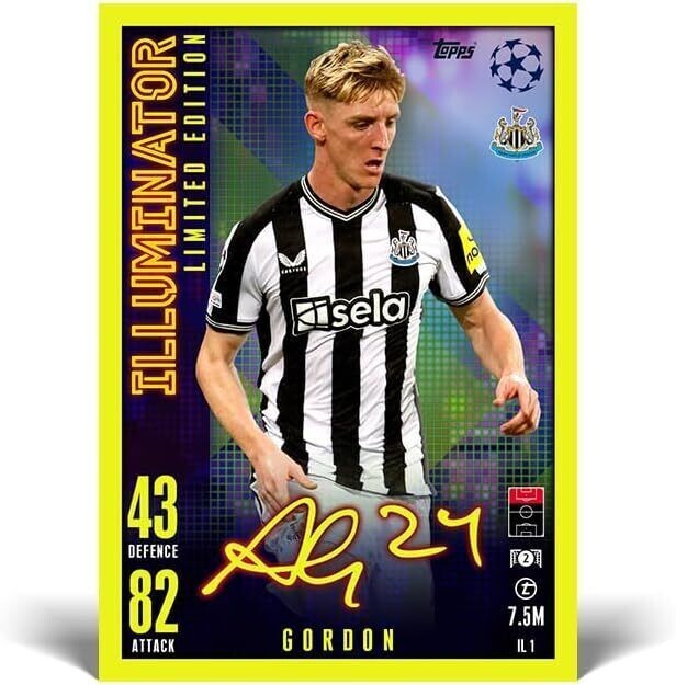 Match Attax Extra 23/24 Anthony Gordon Illuminator Limited Edition Trading Card