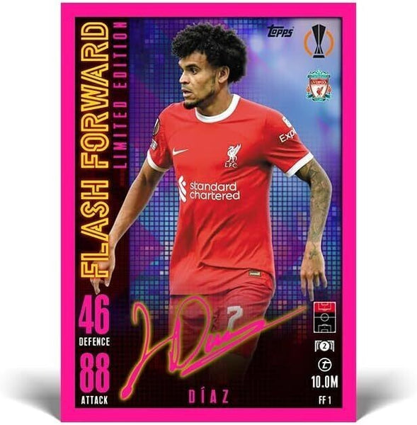 Match Attax Extra 23/24 Luis Diaz Flash Forward Limited Edition Trading Card