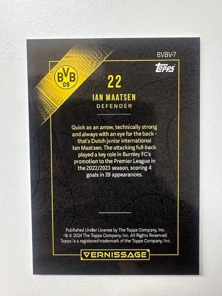 Topps Vernissage 2023/24 Ian Maatsen No.22 Borussia Dortmund Bundesliga Card