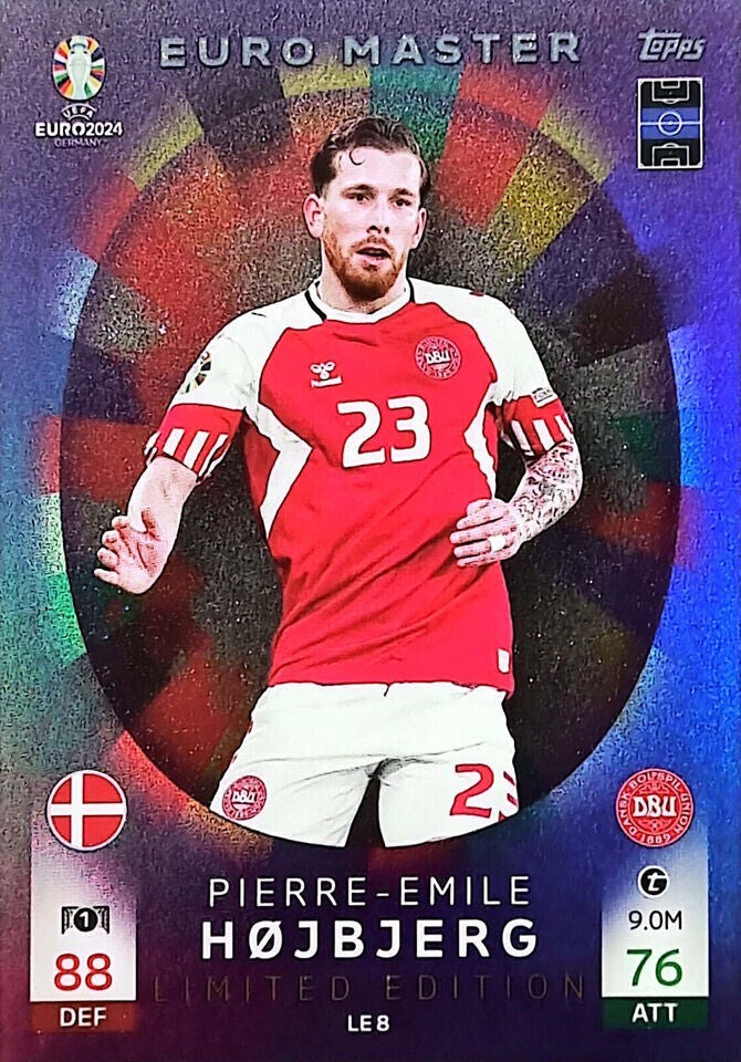 Match Attax UEFA Euro 2024 Pierre-Emile Hojberg Master Limited Edition Card