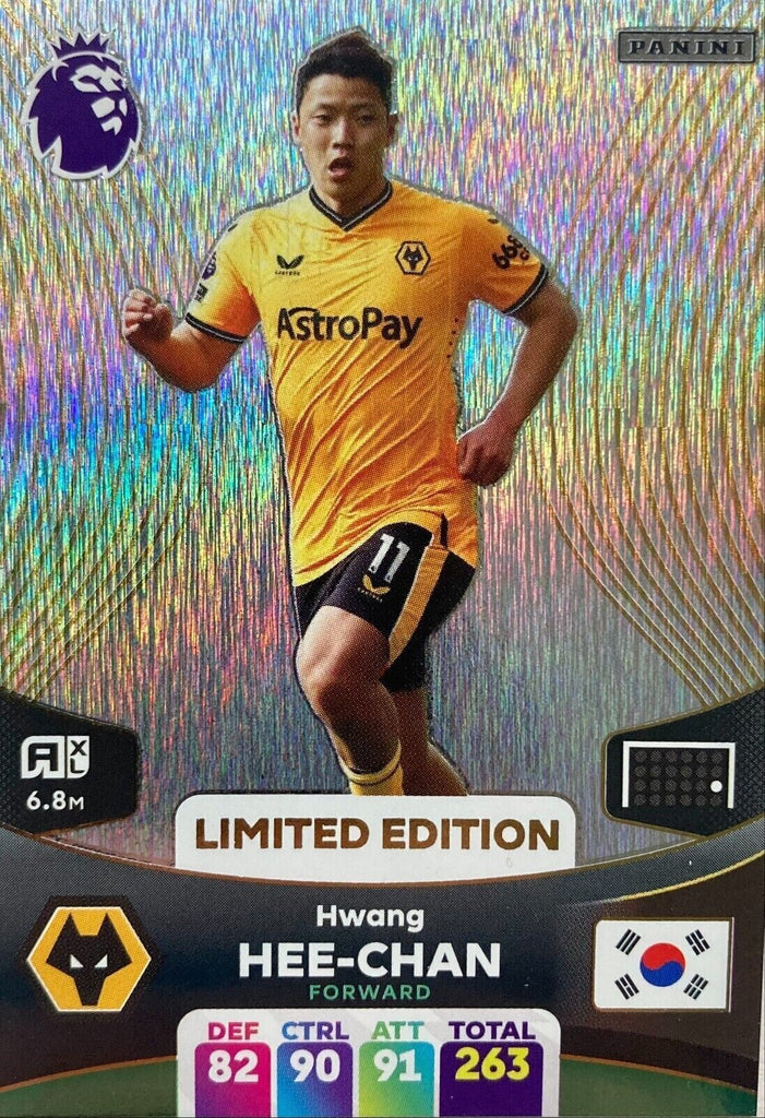 Panini Premier League Adrenalyn 2024 23 24 Hwang Hee-Chan Wolves Limited Card