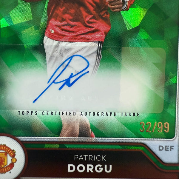 Topps Flagship Premier League 2026/27 Patrick Dorgu Green Auto /99 Man Utd