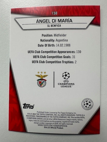 Topps Superstars 2024 23/24 Angel Di Maria Rare Benfica Card #150