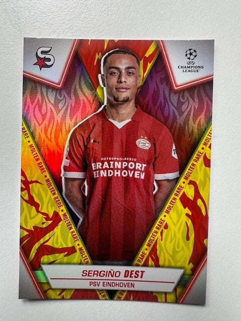 Topps Superstars 2024 23/24 Sergino Dest Molten Rare PSV Eindhoven Card #121