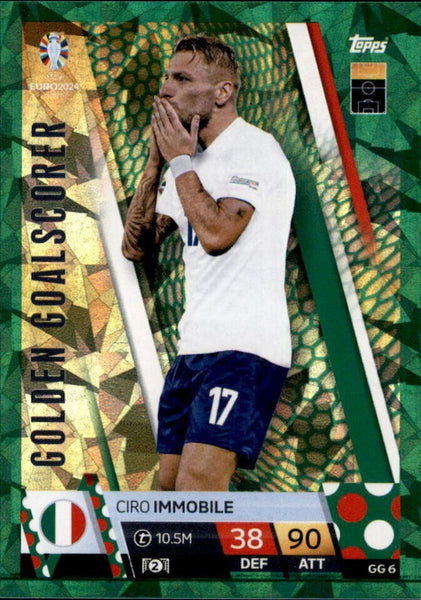 Match Attax Euro 2024 Ciro Immobile Crystal Green Parallel Golden Goalscorer