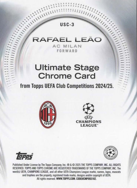 Topps UCC Flagship 2024/25 Rafael Leao Ultimate Stage AC Milan Card