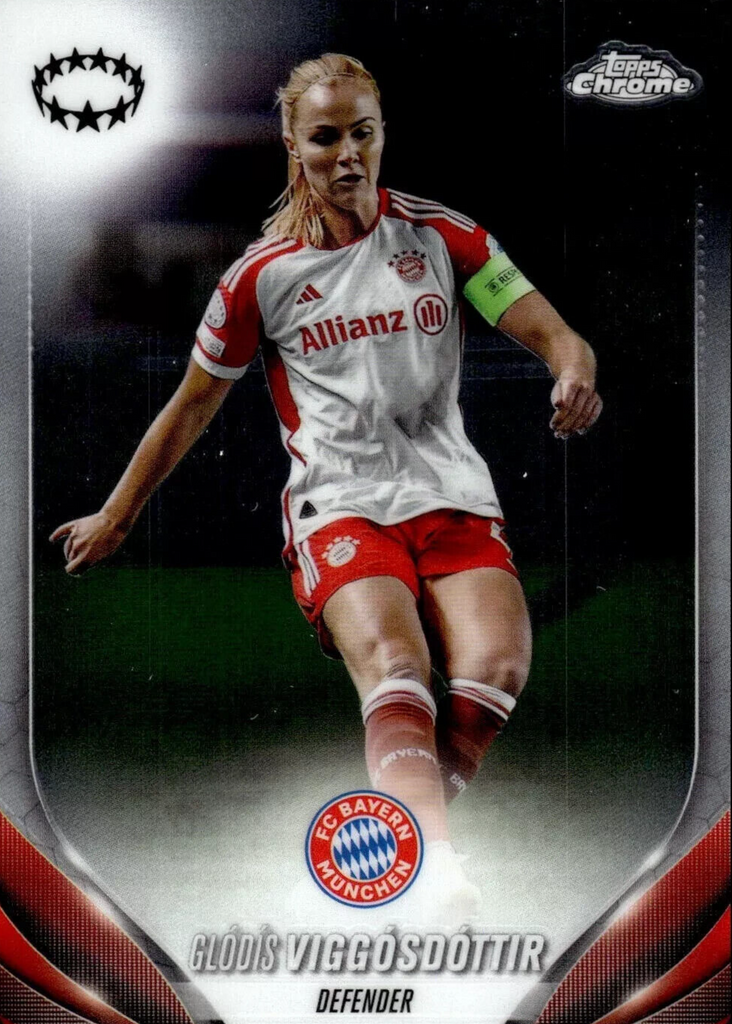 Topps Womens Chrome 2023-2024 Glodis Viggosdottir Bayern Munich Base Card #77