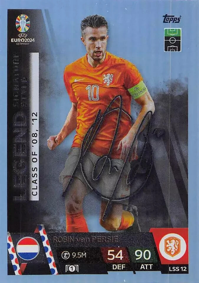 Match Attax Euro 2024 Robin Van Persie Signature Style Legend UEFA Topps Card