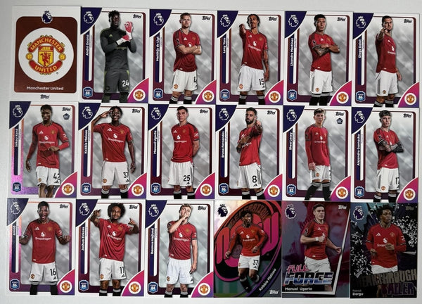 Topps Premier League 2026 Manchester United 18 Card Trading Card Base Team Set
