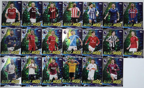 Premier League 2026 Beast Mode Full Set of 20 Trading Cards