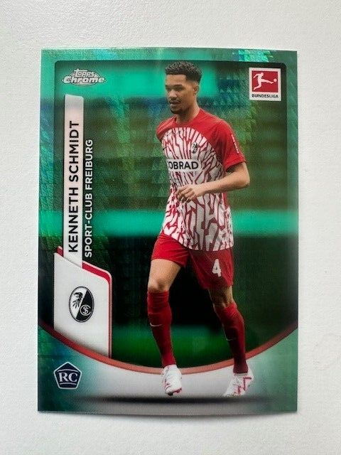 Topps Chrome Bundesliga 2023/24 Kenneth Schmidt Freiburg Refractor Card #38