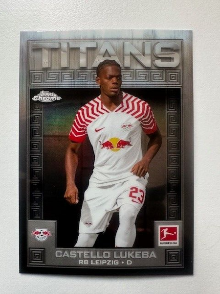 Topps Chrome Bundesliga 2023/24 Castello Lukeba RB Leipzig Titans Card