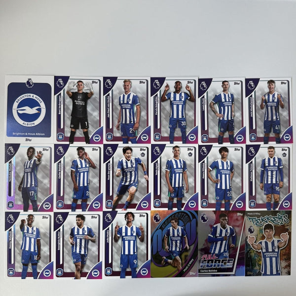 Topps Premier League 2026 Brighton 18 Card Trading Card Base Full Force Team Set