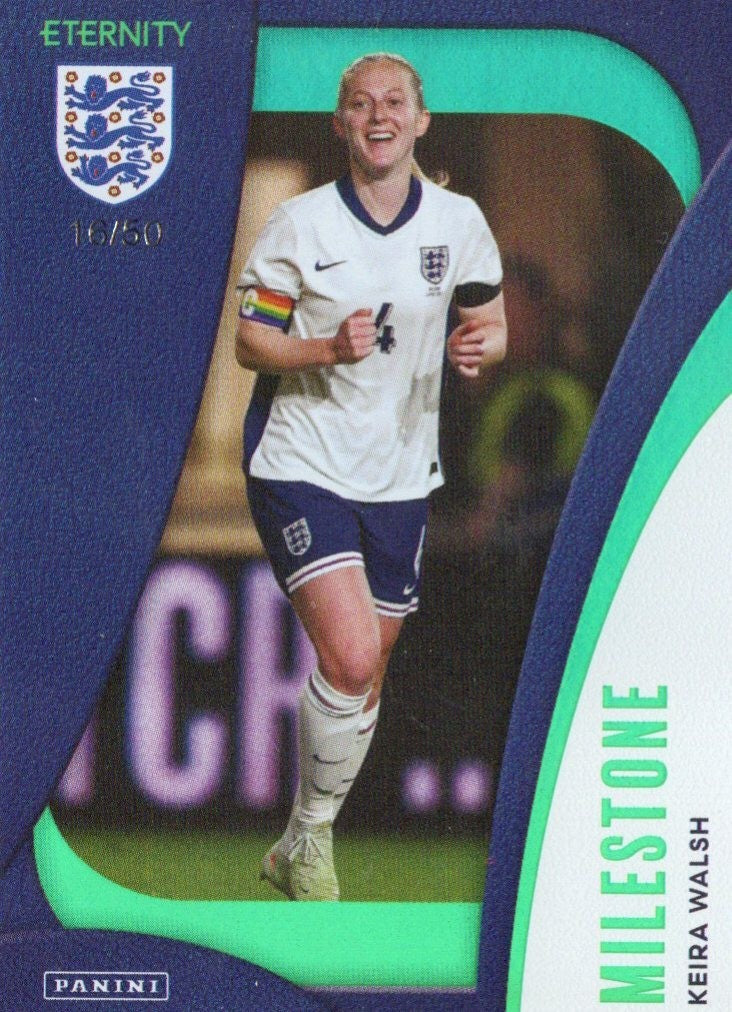Panini Eternity Lionesses 2025 Keira Walsh England Milestone Green Numbered /50