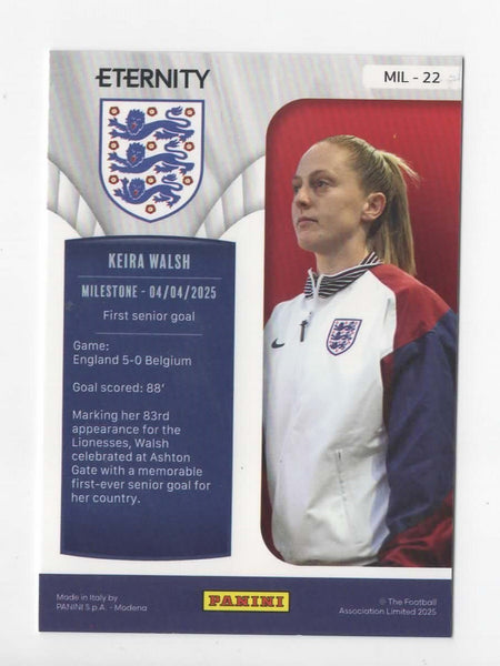 Panini Eternity Lionesses 2025 Keira Walsh England Milestone Green Numbered /50