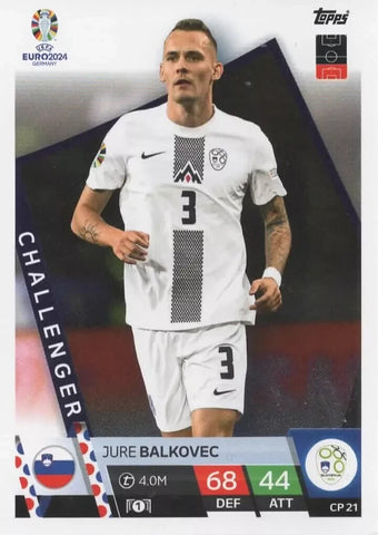Match Attax Euro 2024 Jure Balkovec Slovenia Challenger Topps UEFA Card CP 21