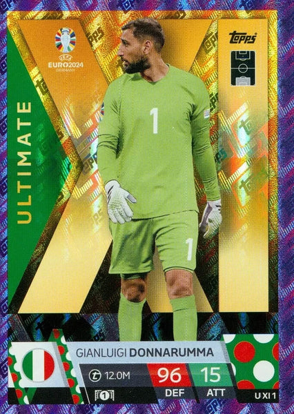Match Attax Euro 2024 Gianluigi Donnarumma Crystal Purple Parallel Ultimate Card