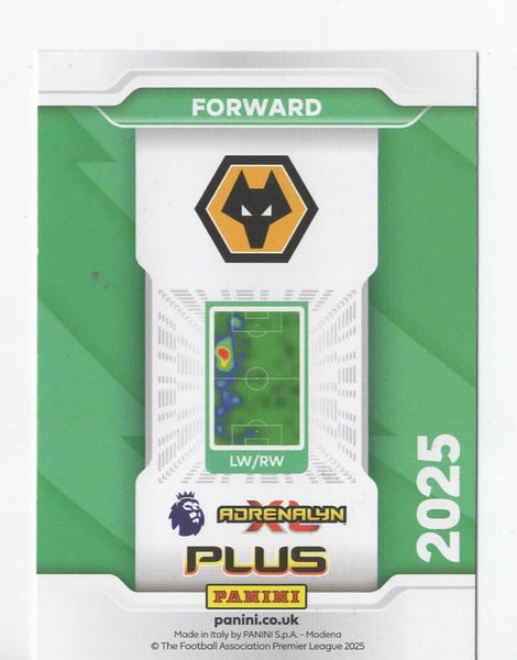 Panini Premier League Adrenalyn XL Plus 2025 Rodrigo Gomes Parallel Card /75