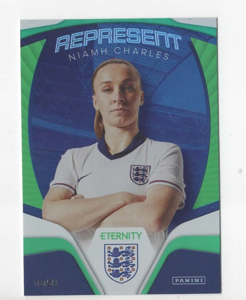 Panini Eternity Lionesses 2025 Niamh Charles England Represent Green Card /50