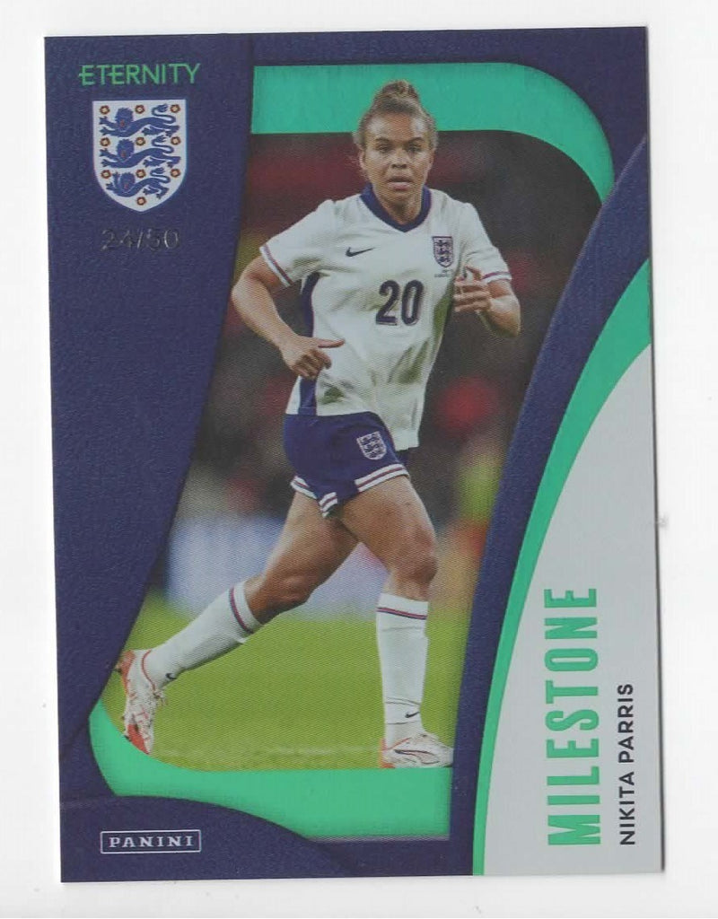 Panini Eternity Lionesses 2025 Nikita Parris England Milestone Green Card /50