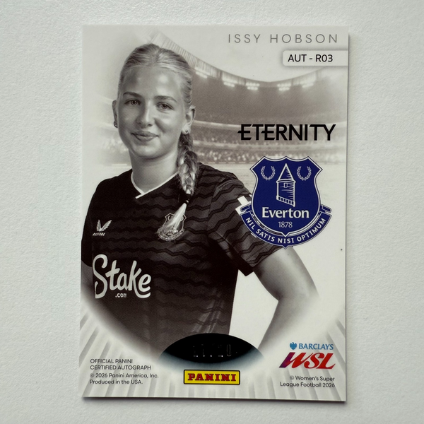 Panini Eternity WSL 25/26 Issy Hobson Auto /20 Everton Pink Football Rookie Card