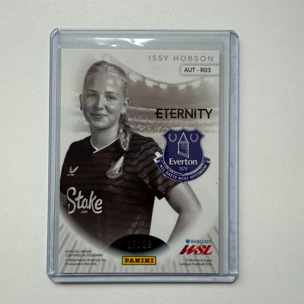 Panini Eternity WSL 25/26 Issy Hobson Auto /20 Everton Pink Football Rookie Card