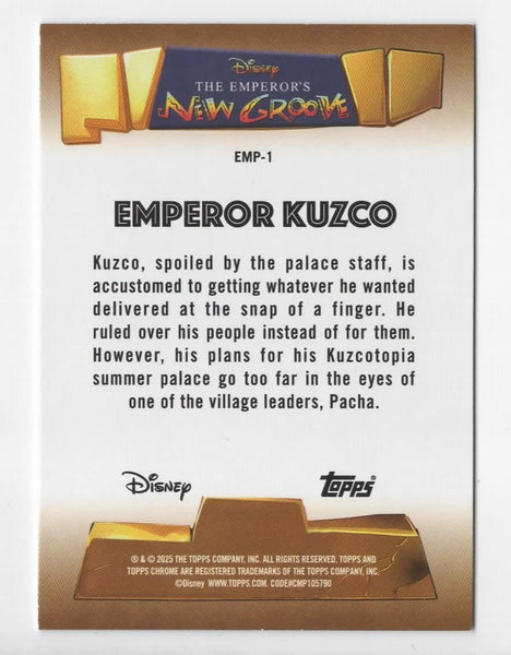 Topps Disney Chrome 2025 The Emperor's New Groove Emperor Kuzco Card