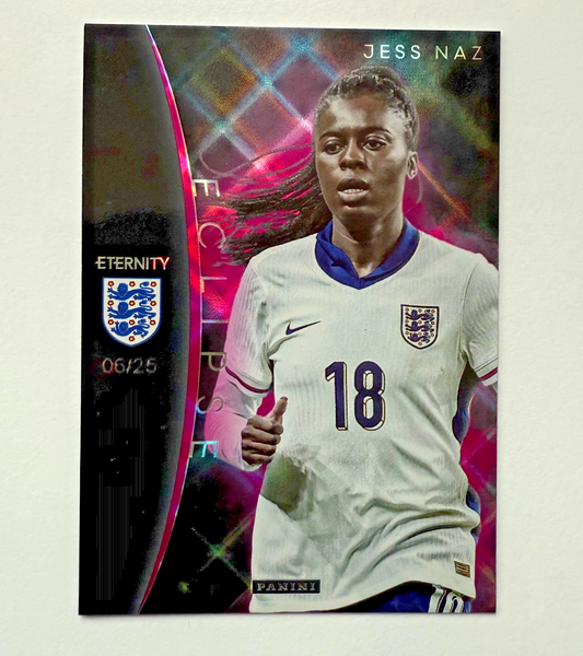 Panini Eternity Lionesses 2025 Jess Naz England Eclipse SSP Magenta Card /25