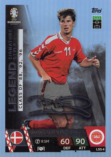 Match Attax Euro 2024 Brian Laudrup Signature Style Legend Topps UEFA Card