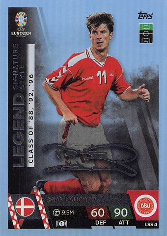 Match Attax Euro 2024 Brian Laudrup Signature Style Legend Topps UEFA Card