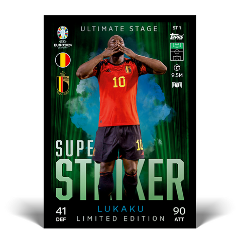 Match Attax Euro 2024 Lukaku Belgium Super Striker Limited Edition Topps Card