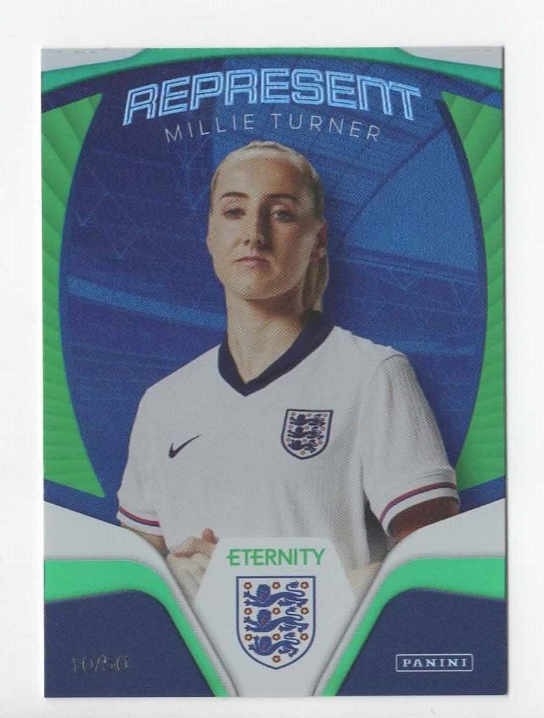 Panini Eternity Lionesses 2025 Millie Turner England Represent Green Card /50