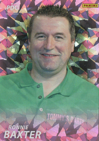 Panini PDC Premier League Darts 2025 Ronnie Baxter Pink Cracked Ice Card