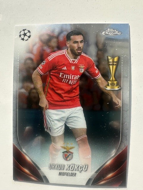 Topps Chrome Hobby UCC Club Competitions 23/24 Orkun Kokcu Benfica Card #188