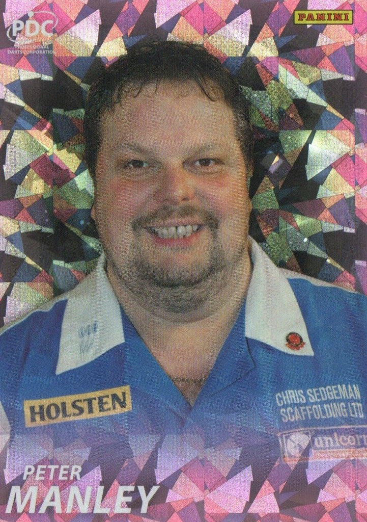 Panini PDC Premier League Darts 2025 Peter Manley Pink Cracked Ice Card