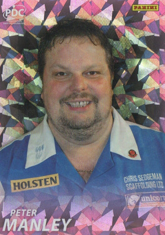 Panini PDC Premier League Darts 2025 Peter Manley Pink Cracked Ice Card