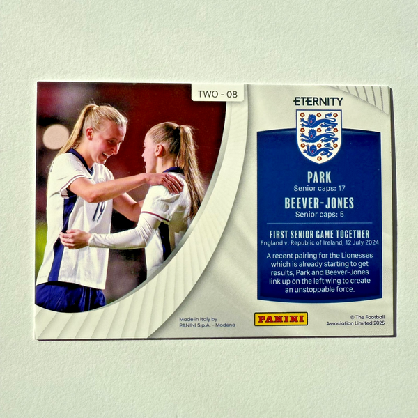 Panini Eternity Lionesses 2025 Park Beever-Jones England Twogether Green /50