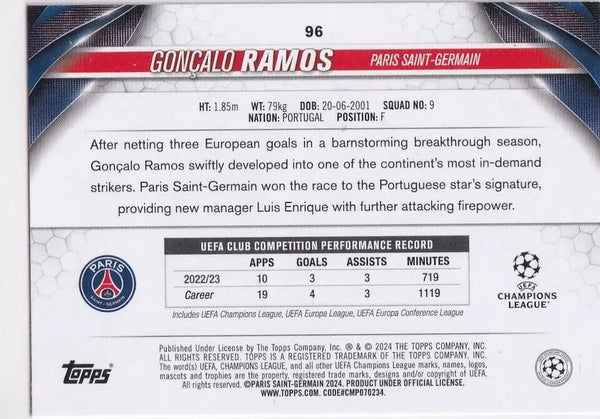 Topps Chrome Hobby UCC Club Competitions 23/24 Goncalo Ramos Paris Saint-Germain