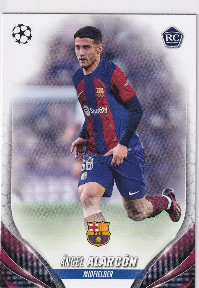 Topps Chrome Hobby UCC Club Competitions 23/24 Angel Alarcon Barcelona Card #147
