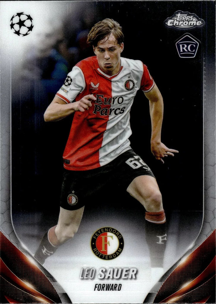 Topps Chrome Hobby UCC Champions League 2023/24 Leo Sauer Feyenoord Card #129