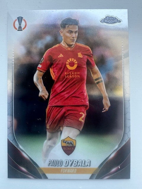 Topps Chrome Hobby UEFA Club Competitions 23/24 Paulo Dybala Roma Card #128