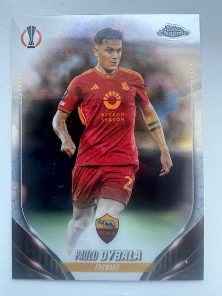 Topps Chrome Hobby UEFA Club Competitions 23/24 Paulo Dybala Roma Card #128