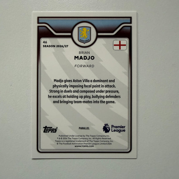 Topps Premier League 2026/27 Brian Madjo Aston Villa Pink Parallel RC /399