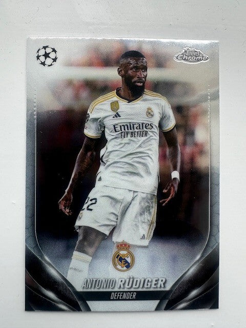 Topps Chrome UCC 2023/24 Antonio Rudiger Real Madrid Card #164