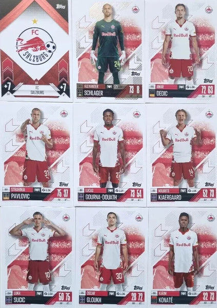 Topps Match Attax 2024/2025 24/25 FC Salzburg Full Team Base Captain Badge Set